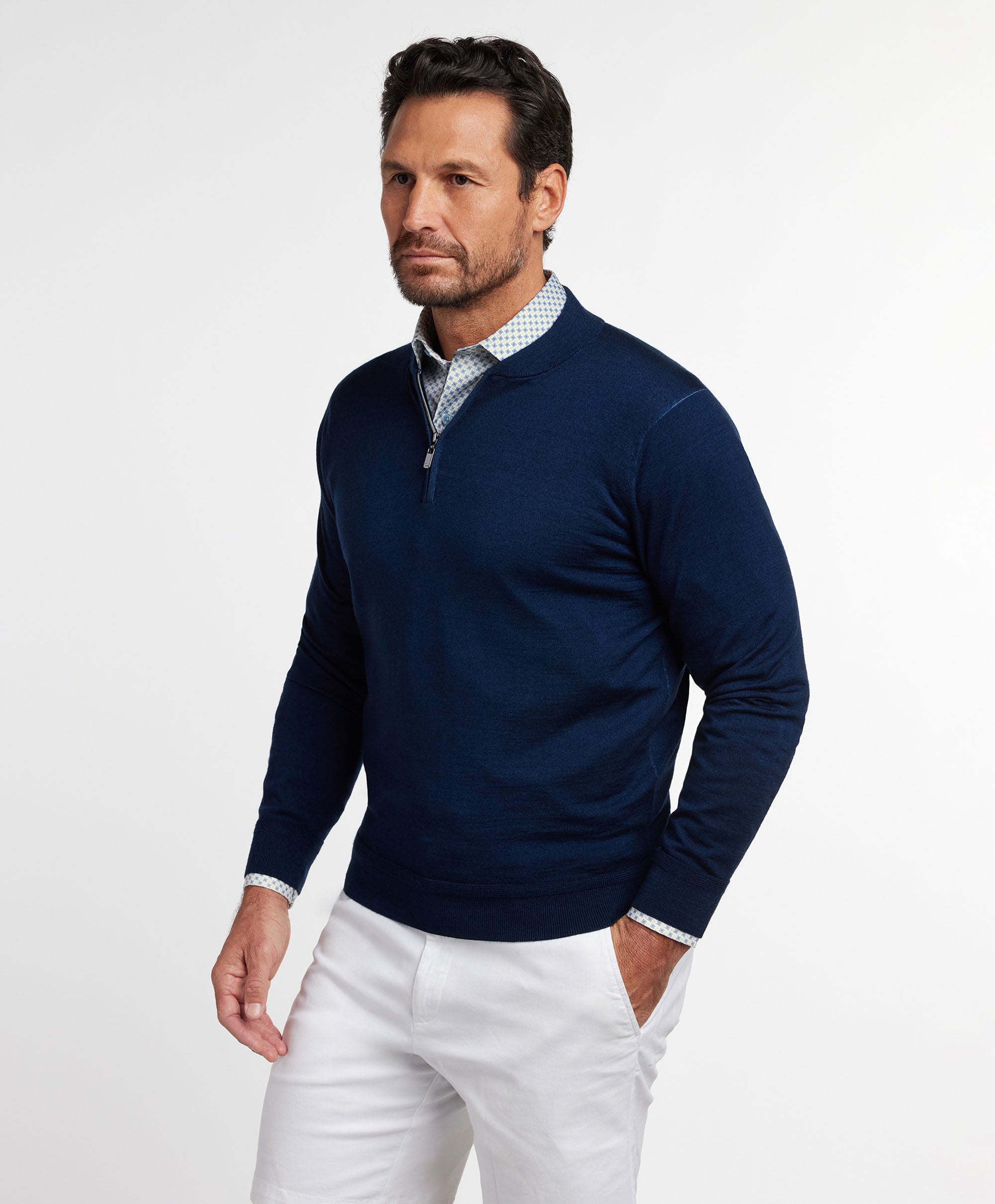 quarter zip over dress shirt QZPS12061426
