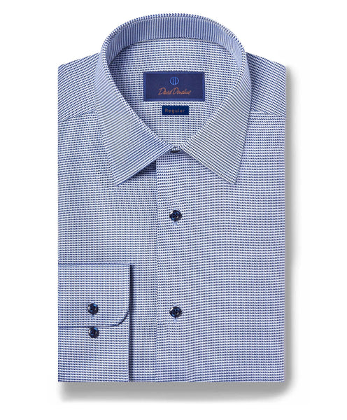 RBSP07002423 | Blue Micro Dobby Dress Shirt
