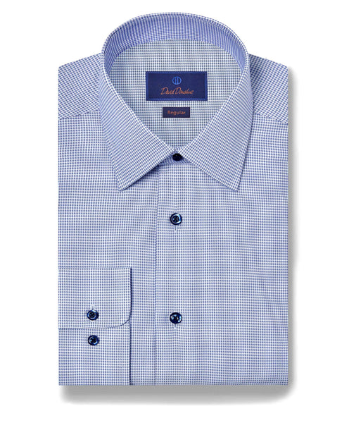RBSP11004423 | Blue Micro Dobby Dress Shirt