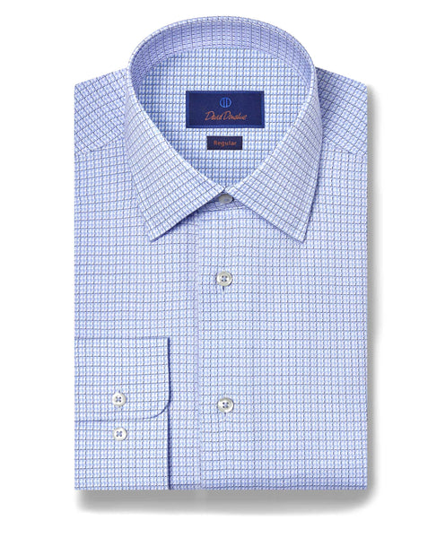 RBSP11814454 | Sky Textured Dobby Check Dress Shirt