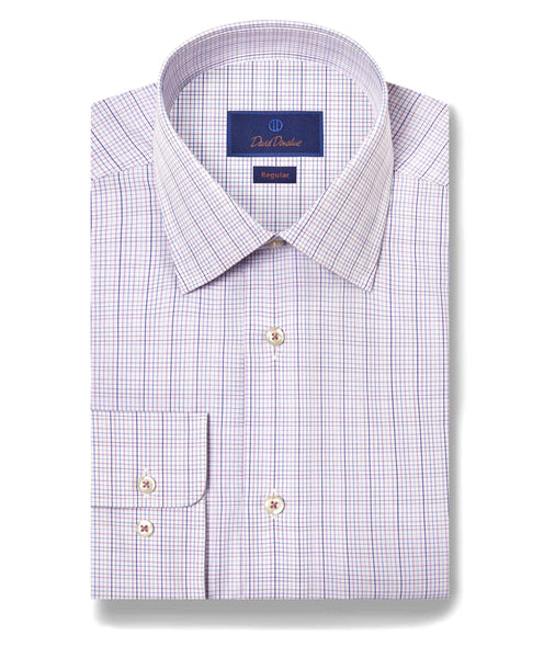 RBSP11817588 | Purple Multi Poplin Check Dress Shirt