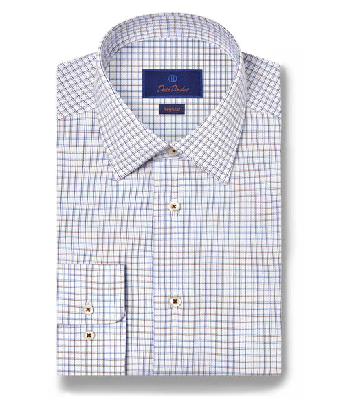 RBSP11819102 | White & Chocolate Dobby Check Dress Shirt