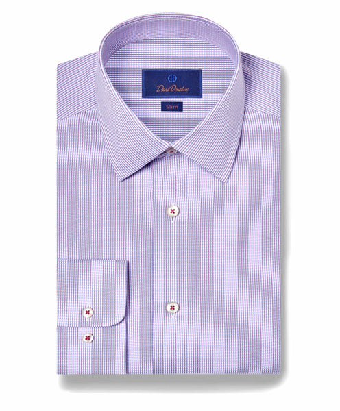 SBSP11005464 | Blue & Berry Textured Dobby Dress Shirt