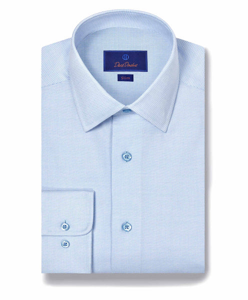 SBSP11012136 | White & Sky Stretch Dress Shirt