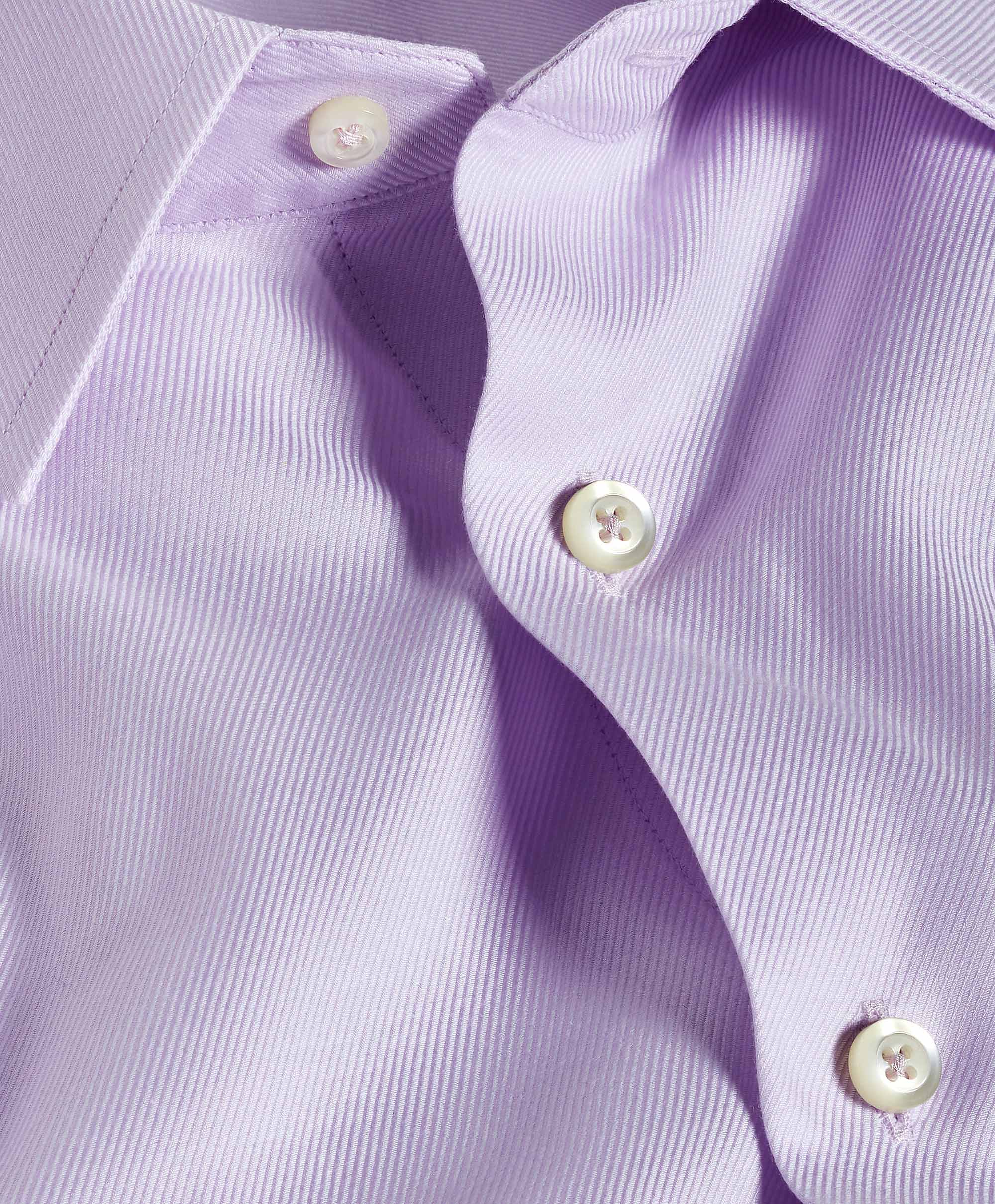 David Donahue Slim Fit Stretch Twill Solid Dress Shirt - Lilac