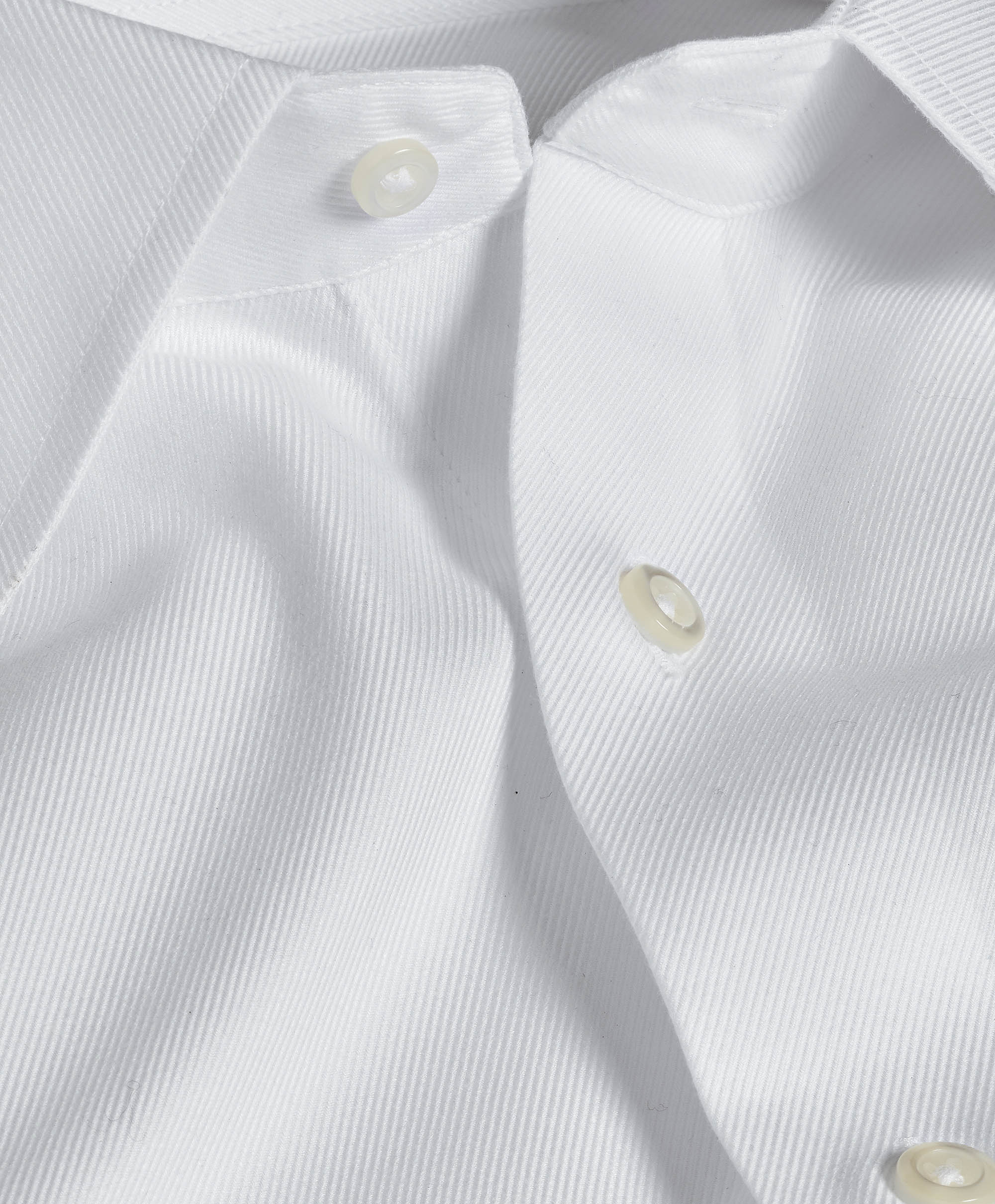 David Donahue Trim Fit Twill Non Iron Dress Shirt - White/White David Donahue Trim Fit Twill Non Iron Dress Shirt - White/White