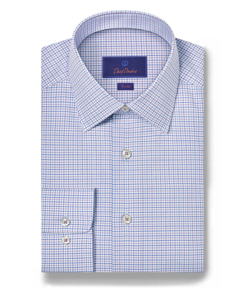 TBSP08817550 | Lilac & Blue Check Dress Shirt