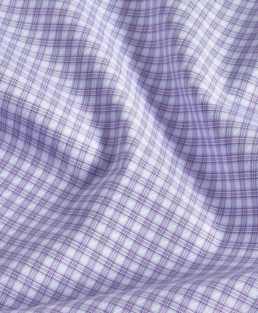 TBSP08820551 | Lilac & White Micro Check Dress Shirt