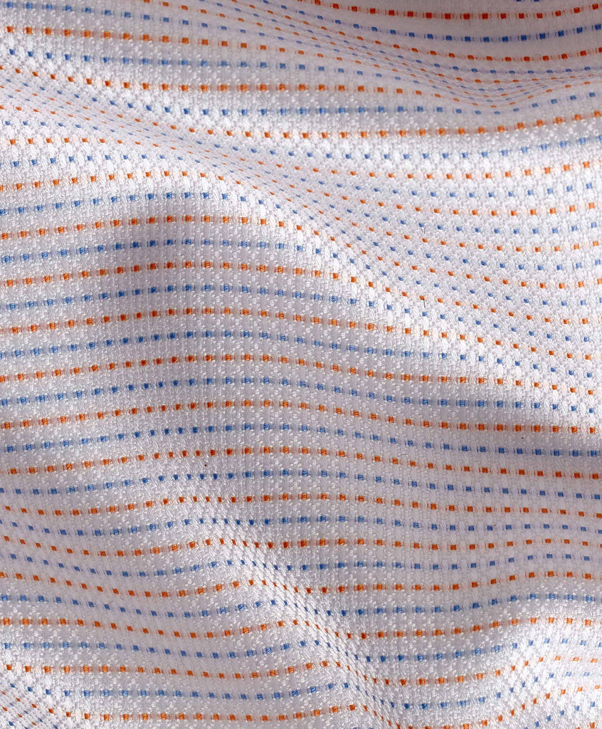 TBSP10006182 | Orange Micro Dobby Dot Dress Shirt - David