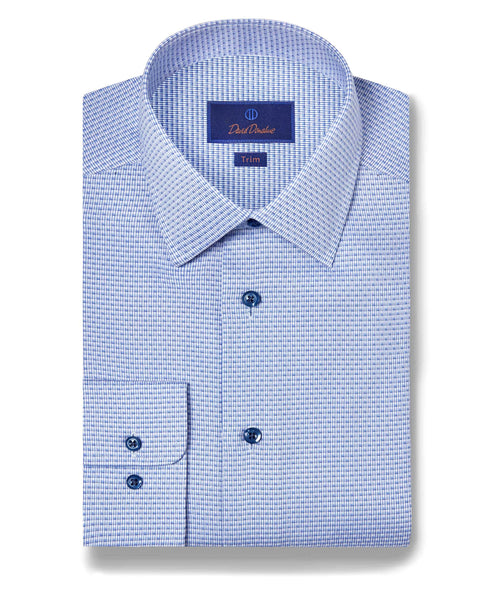 TBSP11002423 | Blue Micro Ombre Dress Shirt