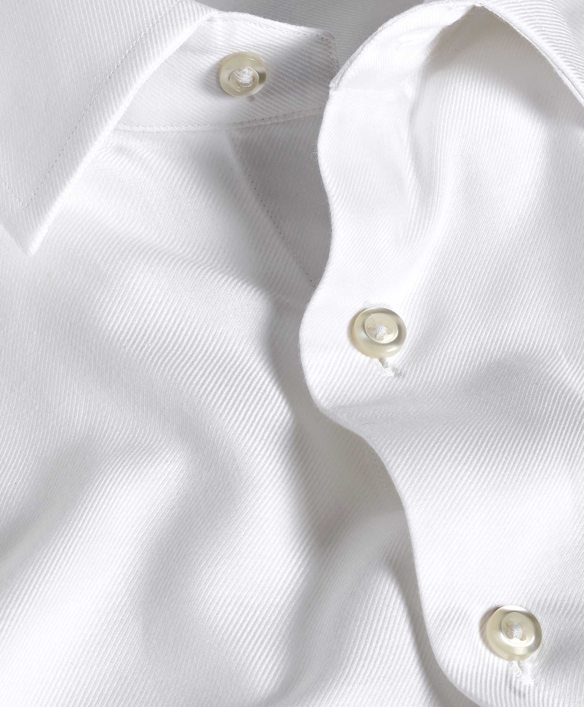 White Cashmere Blend Dress Shirt