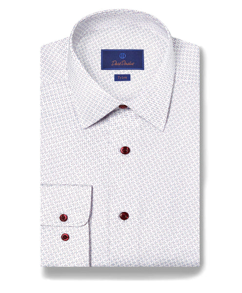 TBSP11206464 | Blue & Berry Micro Print Dress Shirt