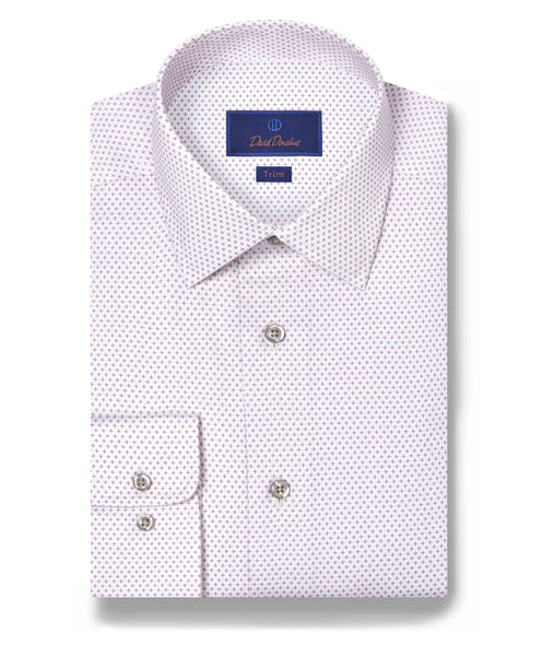 TBSP11216607 | Merlot Micro Geometric Print Dress Shirt