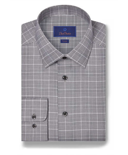 TBSP11874010 | Charcoal Glen Check Dress Shirt