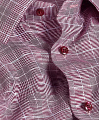 TBSP11874615 | Merlot Glen Check Dress Shirt