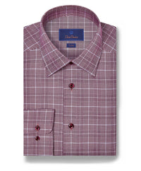 TBSP11874615 | Merlot Glen Check Dress Shirt