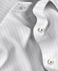 TBSP11955101 | White & Charcoal Dobby Stripe Dress Shirt