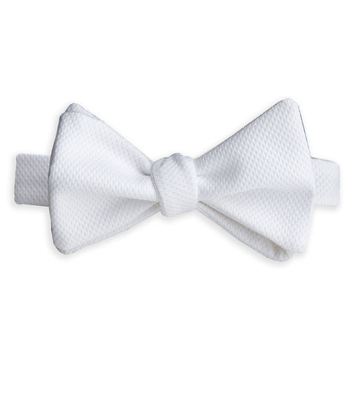 HT8110110 | White Pique Self-tie Bow Tie