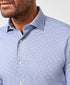 CMSK13829407 | Navy & White Check Knit Sport Shirt