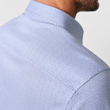 CMSK13829407 | Navy & White Check Knit Sport Shirt