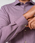 CMSK13829613 | Merlot & White Check Knit Sport Shirt