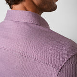 CMSK13829613 | Merlot & White Check Knit Sport Shirt