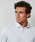 CMSK13214135 | White & Blue Neat Knit Sport Shirt