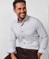 CMSK13609102 | White & Chocolate Geometric Knit Sport Shirt