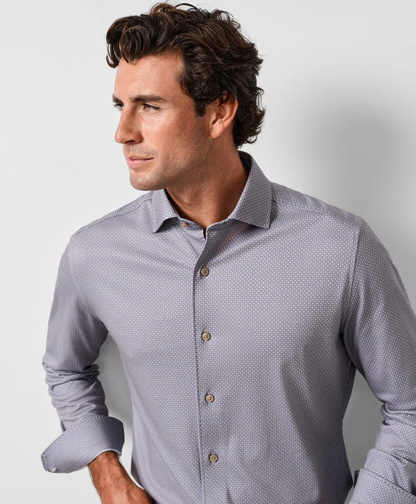 CMSK13212236 | Dune & Navy Neat Knit Sport Shirt
