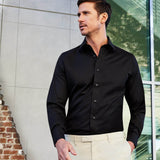 TBCSP4130002 | Black Super Fine Twill Dress Shirt