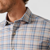 CMSK13830296 | Dune & Blue Plaid Knit Sport Shirt