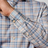 CMSK13830296 | Dune & Blue Plaid Knit Sport Shirt