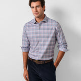 CMSK13830621 | Merlot & Blue Plaid Knit Sport Shirt