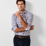 CMSK13830621 | Merlot & Blue Plaid Knit Sport Shirt