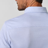 CMSK13213475 | Sky & White Neat Knit Sport Shirt