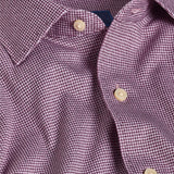 CMSK13829613 | Merlot & White Check Knit Sport Shirt