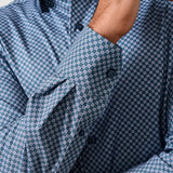 CMSK13611313 | Hunter & Multi Geometric Knit Sport Shirt