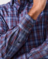 CMSW13825486 | Navy & Merlot Check Sport Shirt