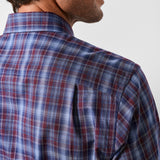 CMSW13825486 | Navy & Merlot Check Sport Shirt