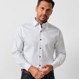 CHBD13210102 | White & Chocolate Neat Sport Shirt