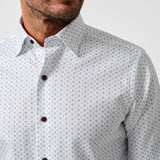 CHBD13210102 | White & Chocolate Neat Sport Shirt