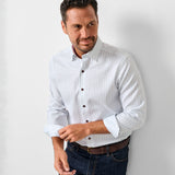 CHBD13210102 | White & Chocolate Neat Sport Shirt