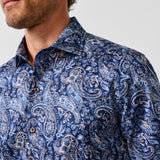 CMSW13500491 | Navy & Chocolate Paisley Sport Shirt