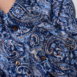 CMSW13500491 | Navy & Chocolate Paisley Sport Shirt