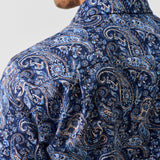 CMSW13500491 | Navy & Chocolate Paisley Sport Shirt
