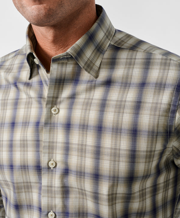 CHBD13833236 | Dune & Navy Check Sport Shirt
