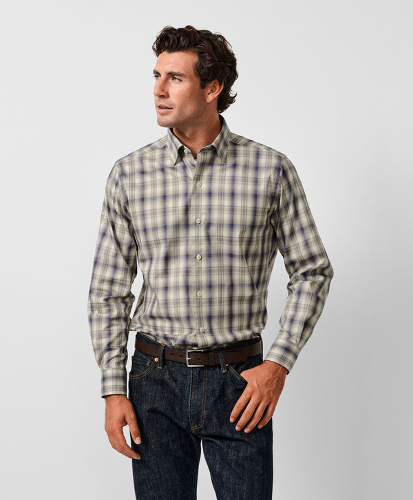 CHBD13833236 | Dune & Navy Check Sport Shirt