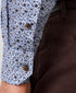 CMSW13400427 | Blue & Chocolate Floral Sport Shirt