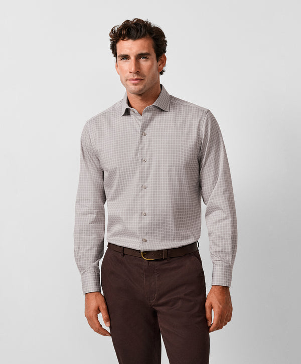 CMSW13607314 | Olive Geometric Sport Shirt