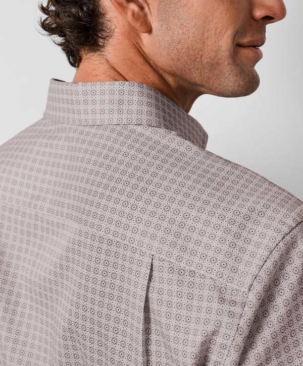 CMSW13607314 | Olive Geometric Sport Shirt